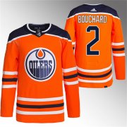 Wholesale Cheap Men's Edmonton Oilers #2 Evan Bouchard Orange Stitched Jersey