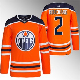 Wholesale Cheap Men\'s Edmonton Oilers #2 Evan Bouchard Orange Stitched Jersey