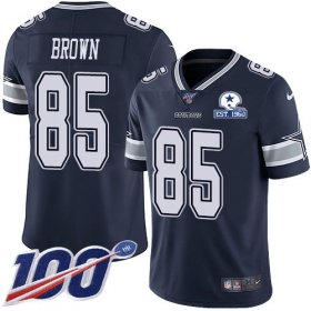 Wholesale Cheap Nike Cowboys #85 Noah Brown Navy Blue Team Color Men\'s Stitched With Established In 1960 Patch NFL 100th Season Vapor Untouchable Limited Jersey