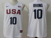 Wholesale Cheap 2016 Olympics Team USA Men's #10 Kyrie Irving Revolution 30 Swingman White Jersey