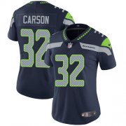 Wholesale Cheap Nike Seahawks #32 Chris Carson Steel Blue Team Color Women's Stitched NFL Vapor Untouchable Limited Jersey
