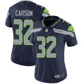 Wholesale Cheap Nike Seahawks #32 Chris Carson Steel Blue Team Color Women\'s Stitched NFL Vapor Untouchable Limited Jersey