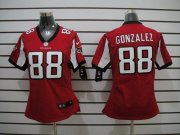Wholesale Cheap Nike Falcons #88 Tony Gonzalez Red Team Color Women's Stitched NFL Elite Jersey