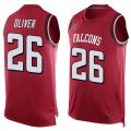 Wholesale Cheap Nike Falcons #26 Isaiah Oliver Red Team Color Men's Stitched NFL Limited Tank Top Jersey