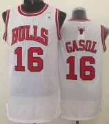 Wholesale Cheap Chicago Bulls #16 Pau Gasol White Swingman Jersey