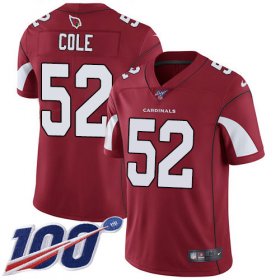 Wholesale Cheap Nike Cardinals #52 Mason Cole Red Team Color Men\'s Stitched NFL 100th Season Vapor Limited Jersey