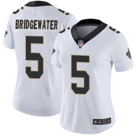 Wholesale Cheap Nike Saints #5 Teddy Bridgewater White Women\'s Stitched NFL Vapor Untouchable Limited Jersey
