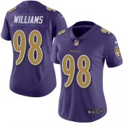 Wholesale Cheap Nike Ravens #98 Brandon Williams Purple Women's Stitched NFL Limited Rush Jersey