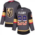 Wholesale Cheap Adidas Golden Knights #29 Marc-Andre Fleury Grey Home Authentic USA Flag Stitched NHL Jersey