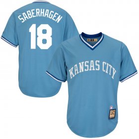 Wholesale Cheap Kansas City Royals #18 Bret Saberhagen Majestic Cool Base Cooperstown Collection Player Jersey Blue
