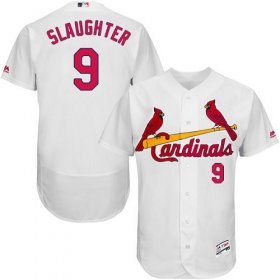 Wholesale Cheap Cardinals #9 Enos Slaughter White Flexbase Authentic Collection Stitched MLB Jersey