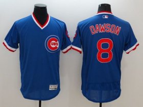 Wholesale Cheap Cubs #8 Andre Dawson Blue Flexbase Authentic Collection Cooperstown Stitched MLB Jersey