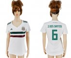 Wholesale Cheap Women's Mexico #6 J.Dos Santos Away Soccer Country Jersey