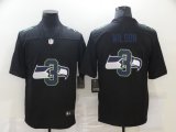 Wholesale Cheap Men's Seattle Seahawks #3 Russell Wilson Black 2020 Shadow Logo Vapor Untouchable Stitched NFL Nike Limited Jersey