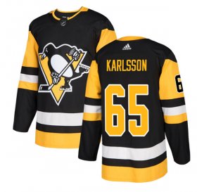 Cheap Men\'s Pittsburgh Penguins #65 Erik Karlsson Black Stitched Jersey