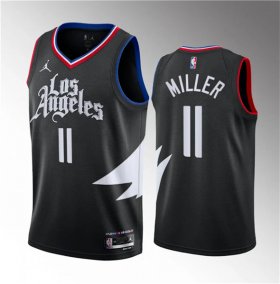 Wholesale Cheap Men\'s Los Angeles Clippers #11 Jordan Miller Black 2023 Draft Statement Edition Stitched Jersey