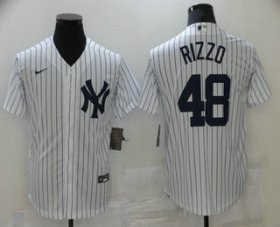 Wholesale Cheap Men\'s New York Yankees #48 Anthony Rizzo White Stitched MLB Cool Base Nike Jersey