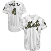 Wholesale Cheap Mets #4 Lenny Dykstra White(Blue Strip) Flexbase Authentic Collection Memorial Day Stitched MLB Jersey
