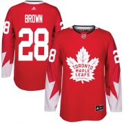 Wholesale Cheap Adidas Maple Leafs #28 Connor Brown Red Team Canada Authentic Stitched NHL Jersey