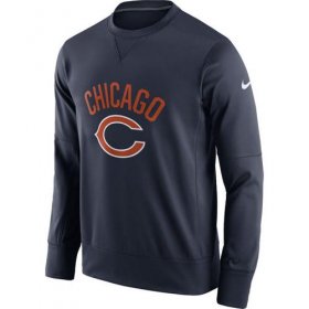 Wholesale Cheap Men\'s Chicago Bears Nike Navy Sideline Circuit Performance Sweatshirt
