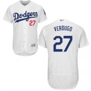 Wholesale Cheap Dodgers #27 Alex Verdugo White Flexbase Authentic Collection Stitched MLB Jersey