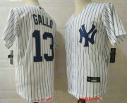 Wholesale Cheap Men's New York Yankees #13 Joey Gallo White Stitched MLB Cool Base Nike Jersey