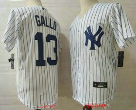 Wholesale Cheap Men\'s New York Yankees #13 Joey Gallo White Stitched MLB Cool Base Nike Jersey