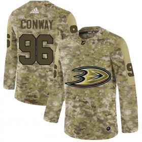 Wholesale Cheap Adidas Ducks #96 Charlie Conway Camo Authentic Stitched NHL Jersey