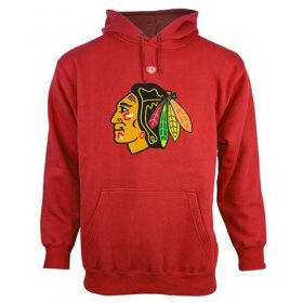 Wholesale Cheap Chicago Blackhawks Old Time Hockey Big Logo with Crest Pullover Hoodie Red