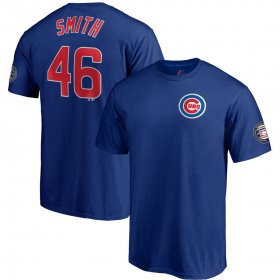 Wholesale Cheap Chicago Cubs #46 Lee Smith Majestic 2019 Hall of Fame Induction Name & Number T-Shirt Royal