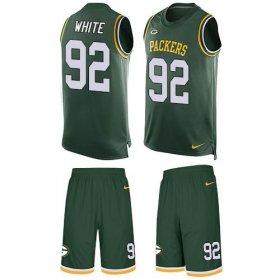 Wholesale Cheap Nike Packers #92 Reggie White Green Team Color Men\'s Stitched NFL Limited Tank Top Suit Jersey