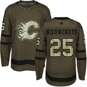 Wholesale Cheap Adidas Flames #25 Joe Nieuwendyk Green Salute to Service Stitched NHL Jersey