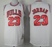 Wholesale Cheap Chicago Bulls #23 Michael Jordan White Swingman Throwback Jersey