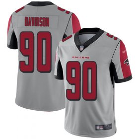 Wholesale Cheap Nike Falcons #90 Marlon Davidson Silver Youth Stitched NFL Limited Inverted Legend Jersey