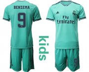 Wholesale Cheap Real Madrid #9 Benzema Third Kid Soccer Club Jersey