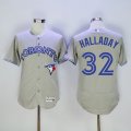 Wholesale Cheap Blue Jays #32 Roy Halladay Grey Flexbase Authentic Collection Stitched MLB Jersey