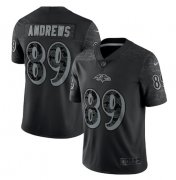 Wholesale Cheap Men's Baltimore Ravens #89 Mark Andrews Black Reflective Limited Stitched Football Jersey