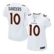 Wholesale Cheap Nike Broncos #10 Emmanuel Sanders White Women's Stitched NFL Game Event Jersey