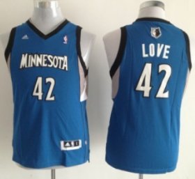 Cheap Minnesota Timberwolves #42 Kevin Love Blue Kids Jersey