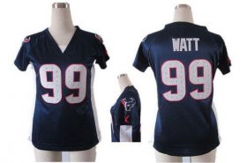 Wholesale Cheap Nike Texans #99 J.J. Watt Navy Blue Team Color Draft Him Name & Number Top Women\'s Stitched NFL Elite Jersey
