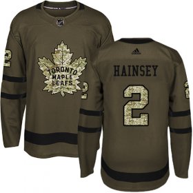 Wholesale Cheap Adidas Maple Leafs #2 Ron Hainsey Green Salute to Service Stitched NHL Jersey