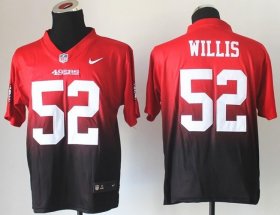 Wholesale Cheap Nike 49ers #52 Patrick Willis Red/Black Men\'s Stitched NFL Elite Fadeaway Fashion Jersey