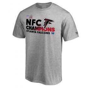 Wholesale Cheap Men\'s Atlanta Falcons Pro Line by Fanatics Branded Heathered Gray Big & Tall 2016 NFC Conference Champions Trophy Collection Locker Room T-Shirt