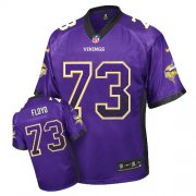 Wholesale Cheap Nike Vikings #73 Sharrif Floyd Purple Team Color Men's Stitched NFL Elite Drift Fashion Jersey