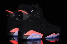 Wholesale Cheap Air Jordan 6 Infrared Shoes Black/red infrared