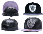 Wholesale Cheap NFL Oakland Raiders Fresh Logo Black Reflective Adjustable Hat