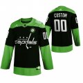 Wholesale Cheap Washington Capitals Custom Men's Adidas Green Hockey Fight nCoV Limited NHL Jersey