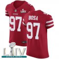 Wholesale Cheap Nike 49ers #97 Nick Bosa Red Super Bowl LIV 2020 Team Color Men's Stitched NFL Vapor Untouchable Elite Jersey
