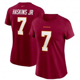 Wholesale Cheap Washington Redskins #7 Dwayne Haskins Football Team Nike Women\'s Player Name & Number T-Shirt Burgundy