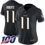 Wholesale Cheap Nike Ravens #11 Seth Roberts Black Alternate Women's Stitched NFL 100th Season Vapor Untouchable Limited Jersey